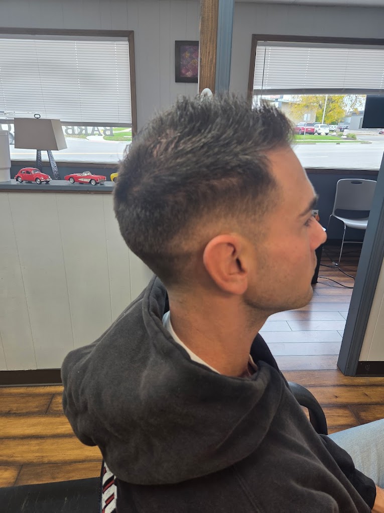 Textured taper fade haircut - Grandville Barbershop
